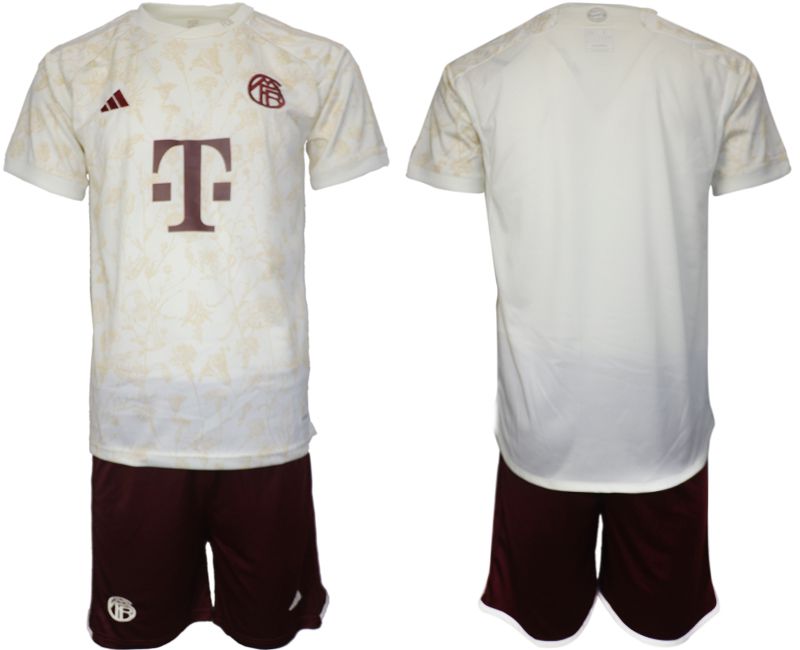 Men 2023-2024 Club Bayern Munich away white blank Soccer Jersey->bayern munich jersey->Soccer Club Jersey